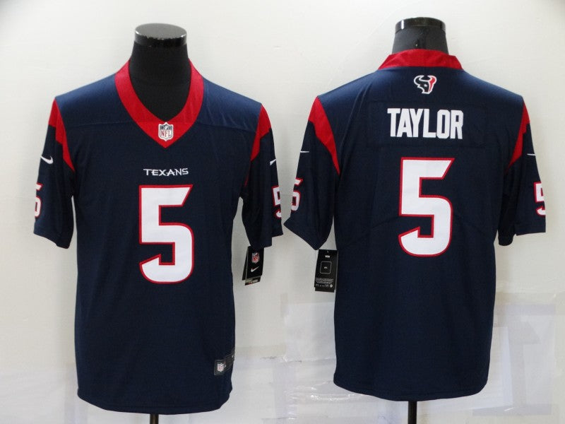 Men’s Houston Texans Tyrod Taylor #5 Navy Jersey