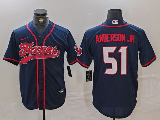 Men’s Houston Texans Will Anderson Jr. #51 Navy Jersey
