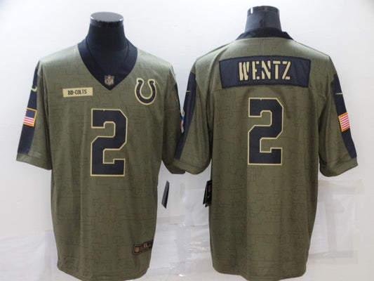 Men’s Indianapolis Colts Carson Wentz #2 Brown Jersey