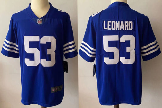 Men’s Indianapolis Colts Darius Leonard #53 Blue Jersey