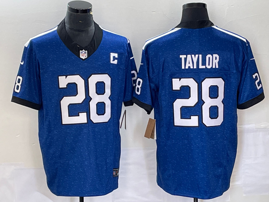Men’s Indianapolis Colts Jonathan Taylor #28 Blue Vapor F.U.S.E. Limited Jersey