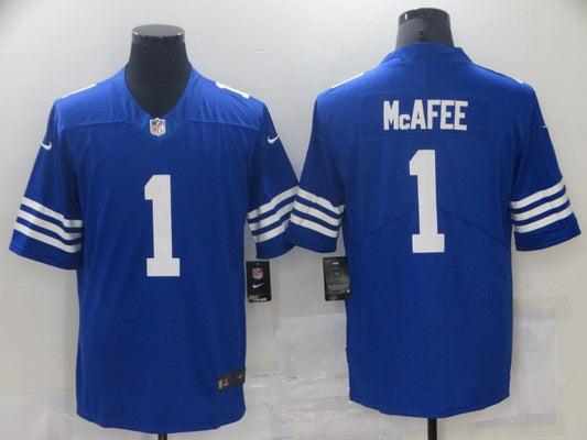 Men’s Indianapolis Colts Pat McAfee #1 Blue Jersey