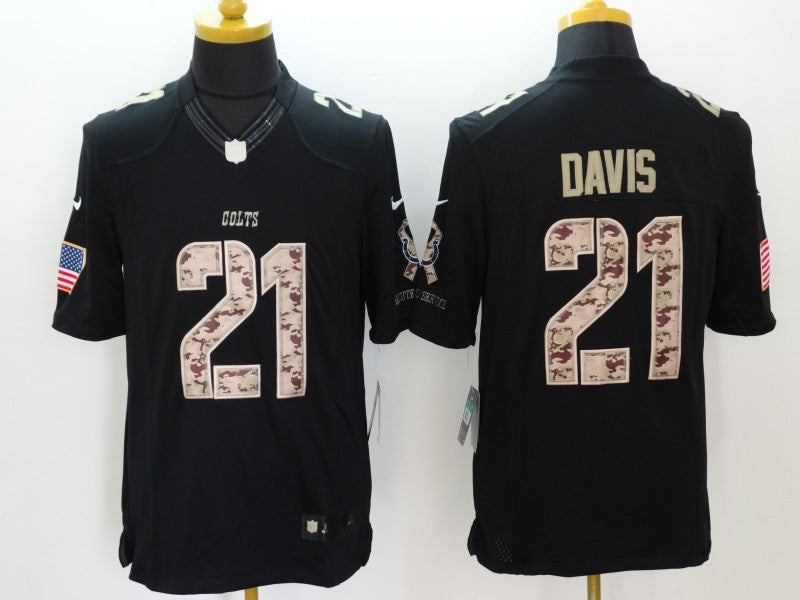 Men’s Indianapolis Colts Vontae Davis #21 Black Jersey