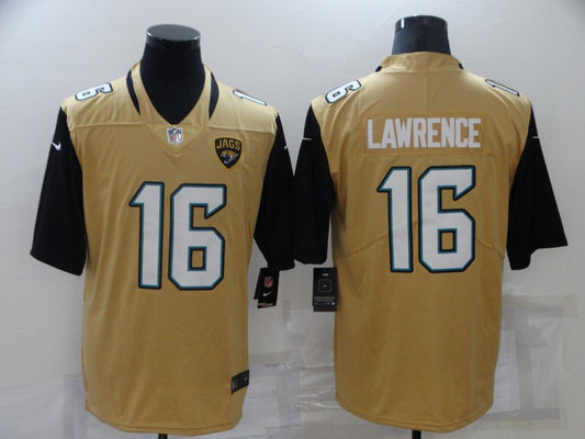 Men’s Jacksonville Jaguars Trevor Lawrence #16 Gold Inverted Legend Jersey