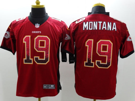 Men’s Kansas City Chiefs Joe Montana #19 Red Jersey
