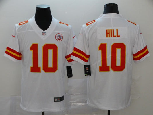 Men’s Kansas City Chiefs Tyreek Hill #10 White Away Jersey