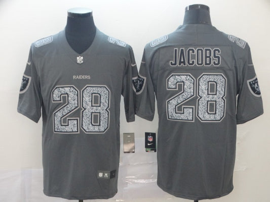Men’s Las Vegas Raiders Josh Jacobs #28 Gray Jersey