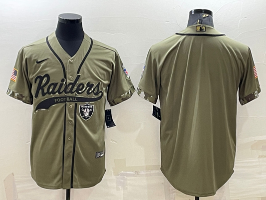 Men’s Las Vegas Raiders Olive 2022 Salute To Service Limited Blank Jersey