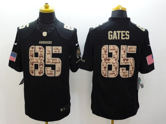 Men’s Los Angeles Chargers Antonio Gates #85 Black Jersey