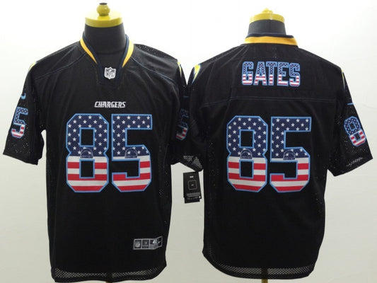 Men’s Los Angeles Chargers Antonio Gates #85 Black Jersey