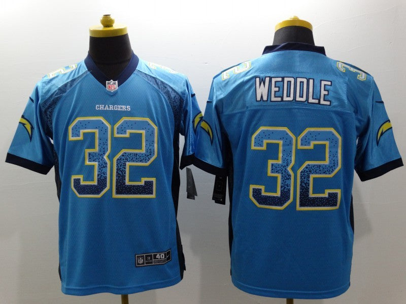 Men’s Los Angeles Chargers Eric Weddle #32 Blue Jersey