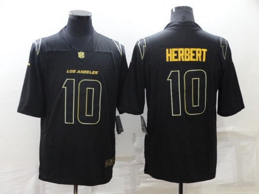 Men’s Los Angeles Chargers Justin Herbert #10 Black Jersey