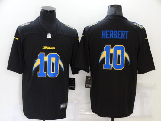 Men’s Los Angeles Chargers Justin Herbert #10 Black Jersey