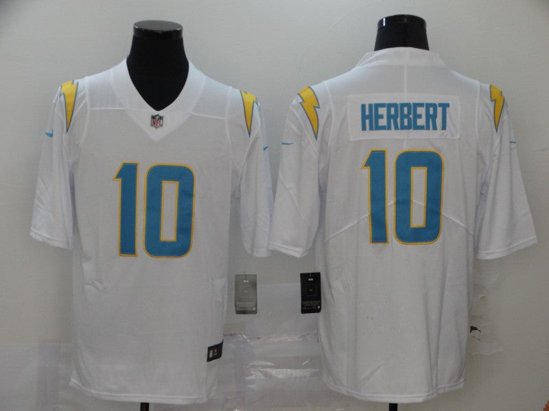 Men’s Los Angeles Chargers Justin Herbert #10 White Jersey