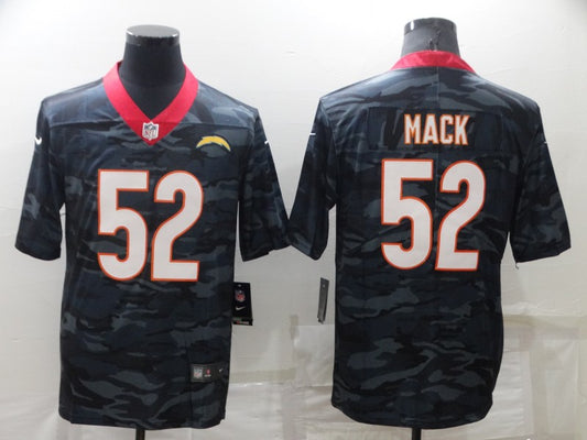 Men’s Los Angeles Chargers Khalil Mack #52 Grey Camouflage Jersey
