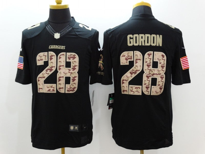 Men’s Los Angeles Chargers Melvin Gordon III #28 Black Jersey