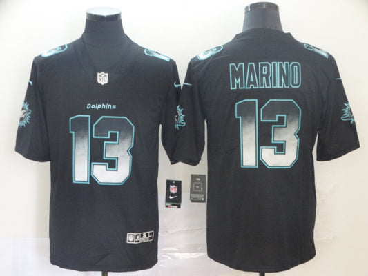 Men’s Miami Dolphins #13 Dan Marino Black Authentic Jersey