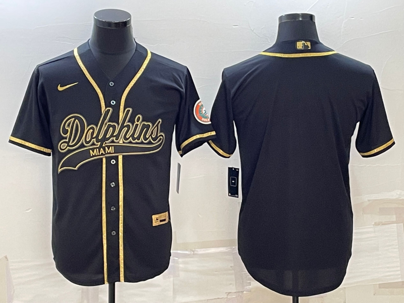 Men’s Miami Dolphins Black Blank Jersey