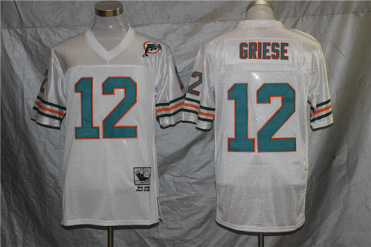 Men’s Miami Dolphins Bob Griese Mitchell & Ness White Legacy Jersey
