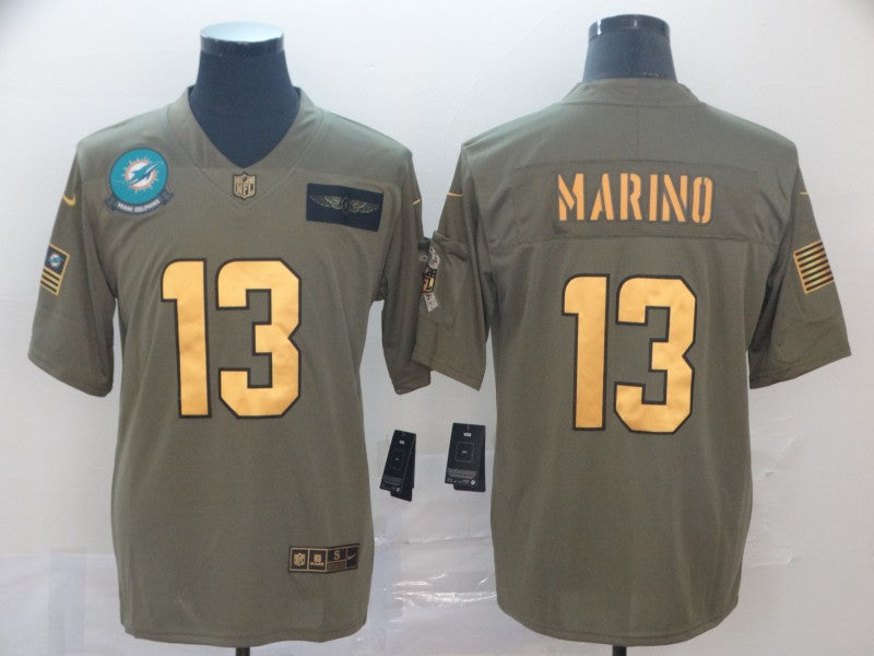 Men’s Miami Dolphins Dan Marino #13 Brown Alternate Jersey