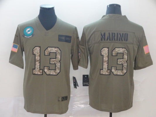 Men’s Miami Dolphins Dan Marino #13 Brown Jersey