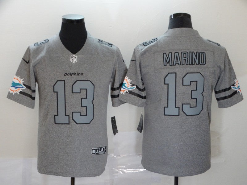 Men’s Miami Dolphins Dan Marino #13 Gray Jersey