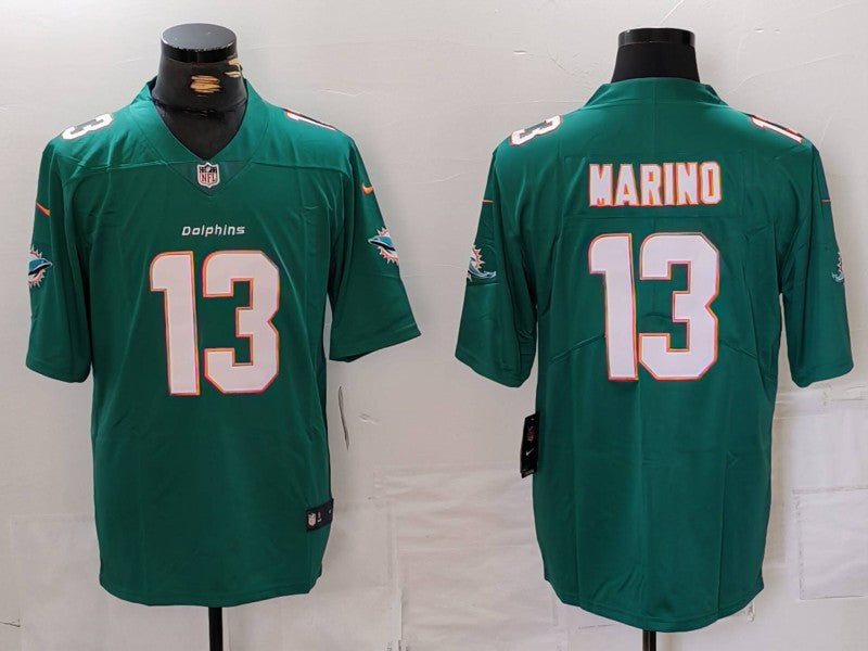 Men’s Miami Dolphins Dan Marino #13 Green Jersey