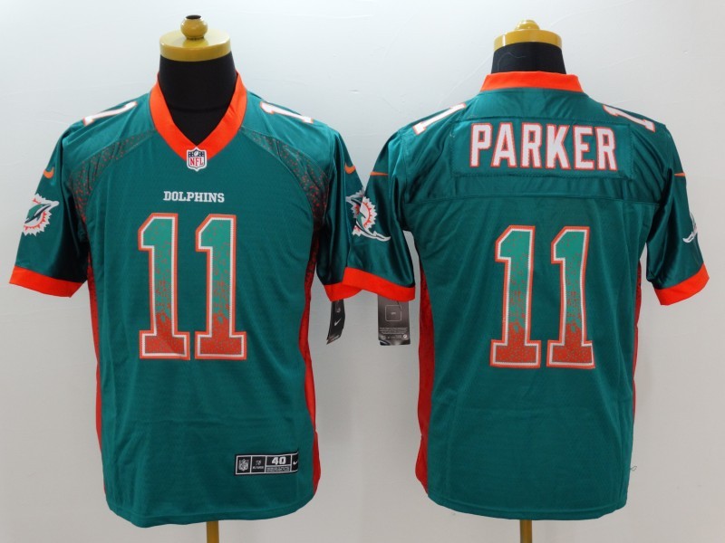 Men’s Miami Dolphins DeVante Parker #11 Green Jersey