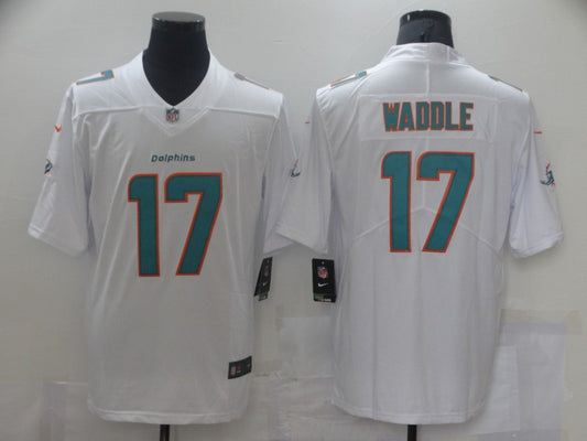 Men’s Miami Dolphins Jaylen Waddle #17 White Jersey