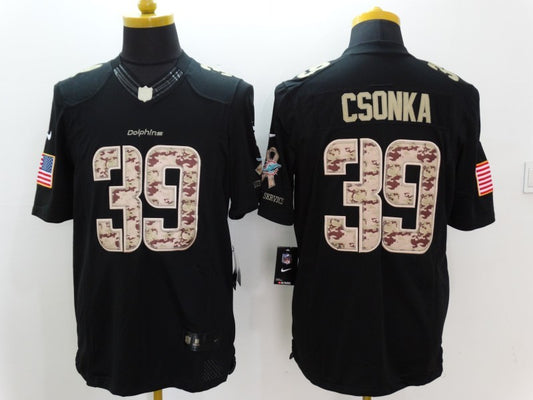 Men’s Miami Dolphins Larry Csonka #39 Black Jersey