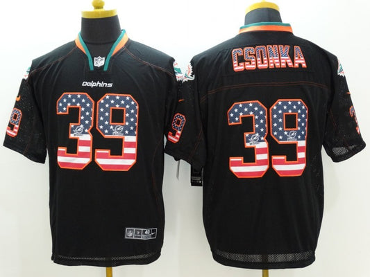 Men’s Miami Dolphins Larry Csonka #39 Black Jersey