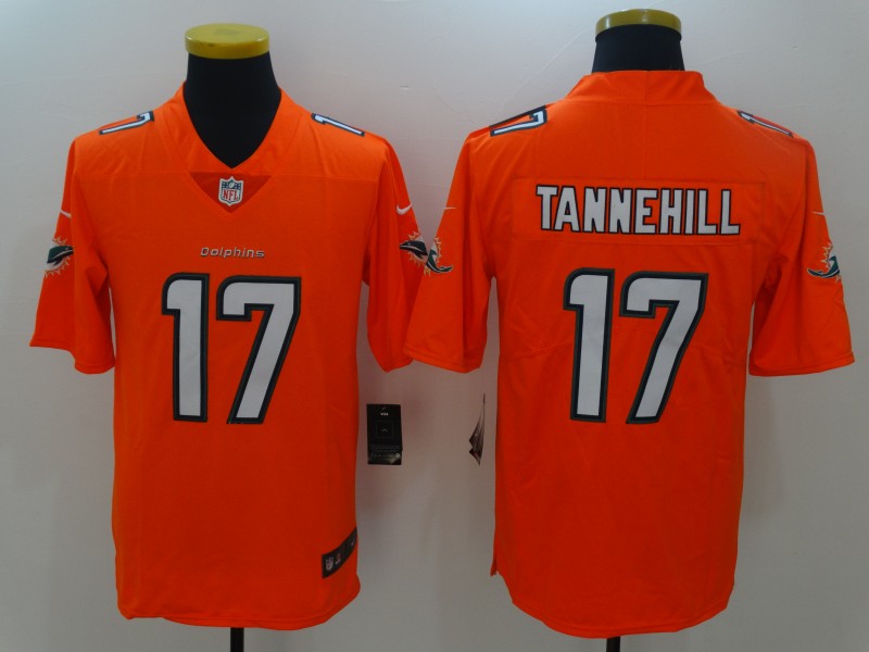 Men’s Miami Dolphins Ryan Tannehill #17 Orange Jersey