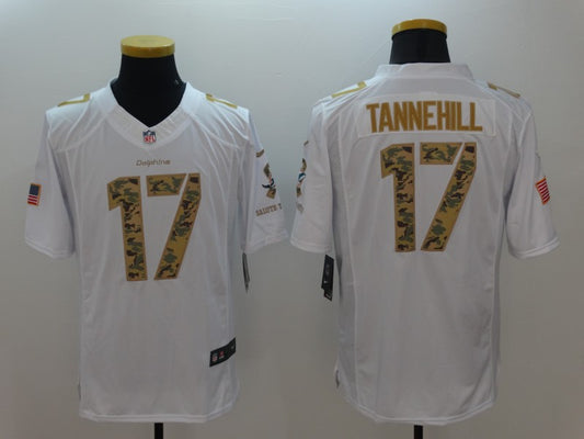 Men’s Miami Dolphins Ryan Tannehill #17 White Jersey