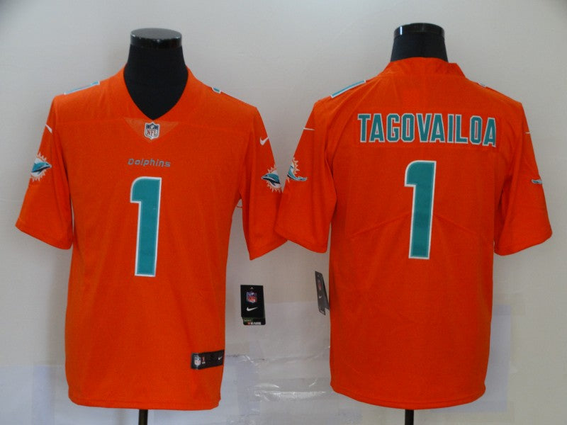 Men’s Miami Dolphins Tua Tagovailoa #1 Orange Inverted Legend Jersey