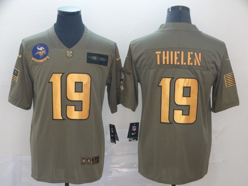 Men’s Minnesota Vikings Adam Thielen #19 Brown Alternate Jersey
