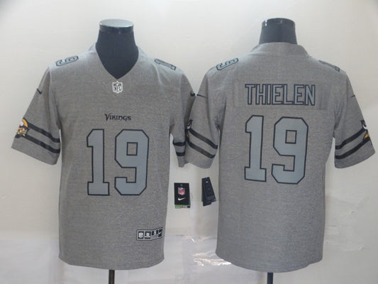 Men’s Minnesota Vikings Adam Thielen #19 Gray Jersey