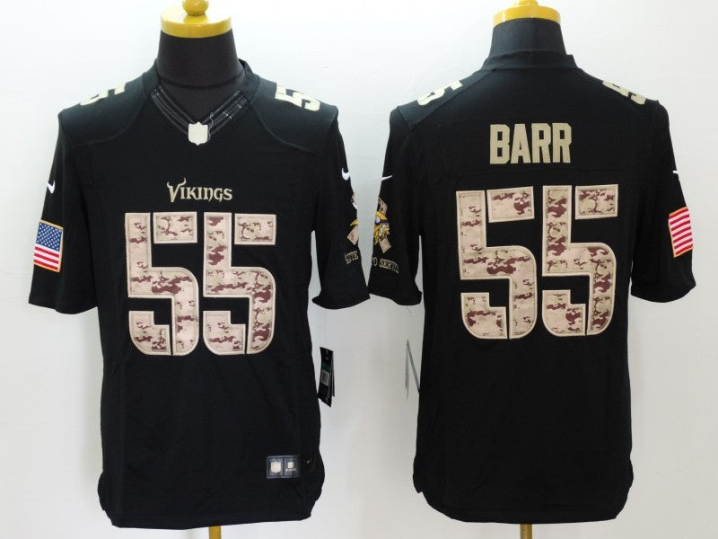 Men’s Minnesota Vikings Anthony Barr #55 Black Jersey