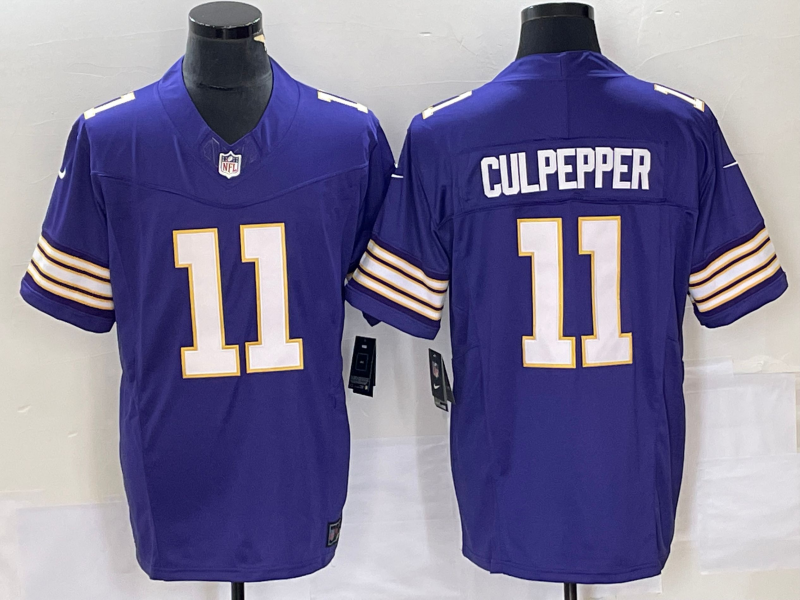 Men’s Minnesota Vikings Daunte Culpepper #11 Purple Classic Jersey