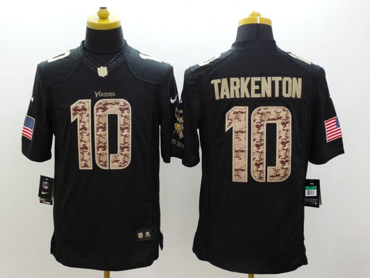 Men’s Minnesota Vikings Fran Tarkenton #10 Black Jersey