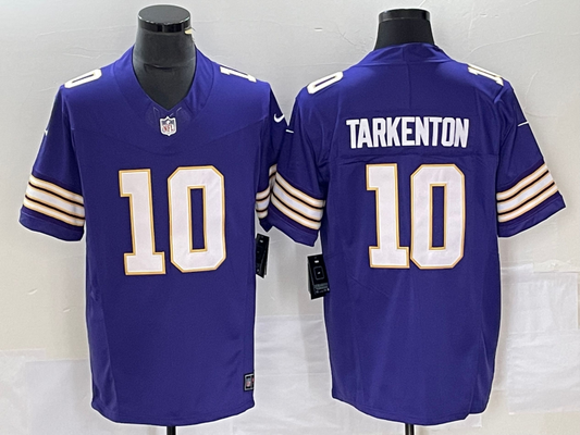Men’s Minnesota Vikings Fran Tarkenton #10 Purple Classic Jersey