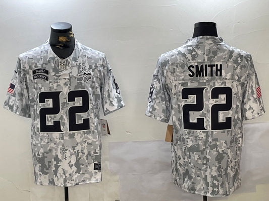 Men’s Minnesota Vikings Harrison Smith #22 Arctic Camo 2024 Salute to Service Limited Jersey