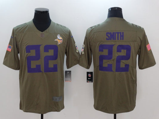 Men’s Minnesota Vikings Harrison Smith #22 Brown Jersey