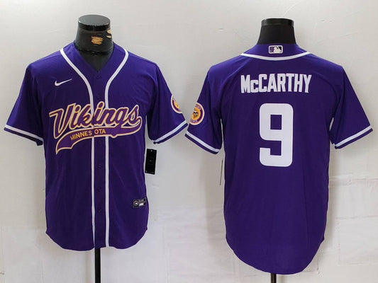 Men’s Minnesota Vikings J.J. McCarthy #9 Purple Jersey