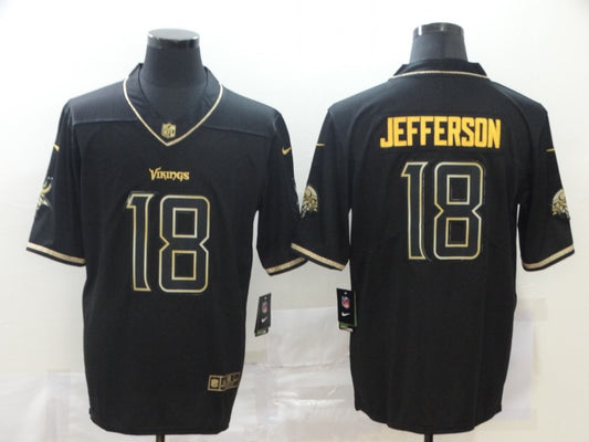 Men’s Minnesota Vikings Justin Jefferson #18 Black Jersey
