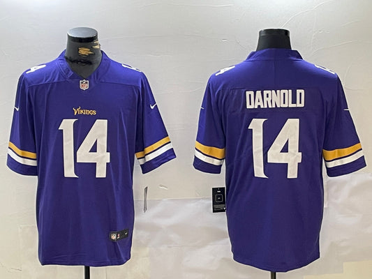 Men’s Minnesota Vikings Sam Darnold #14 Purple Team Jersey