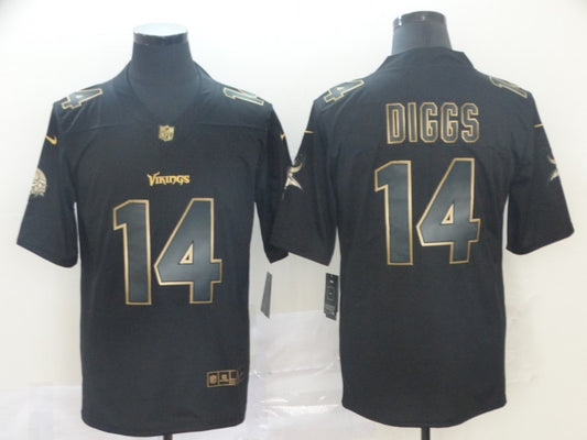 Men’s Minnesota Vikings Stefon Diggs #14 Black Jersey