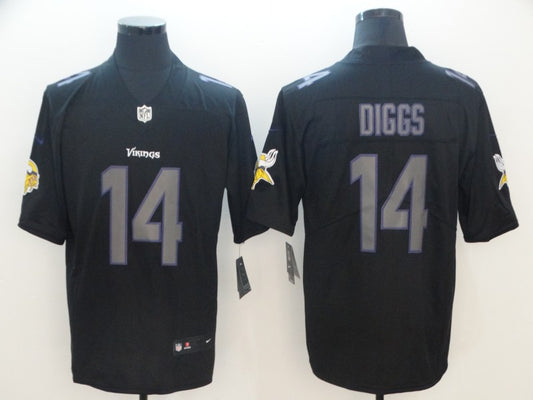Men’s Minnesota Vikings Stefon Diggs #14 Black Jersey