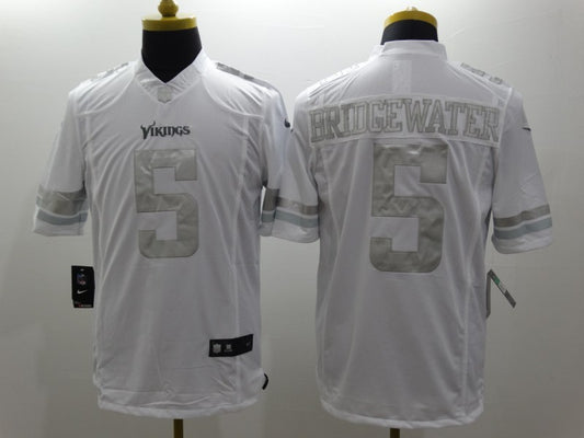 Men’s Minnesota Vikings Teddy Bridgewater #5 White Jersey