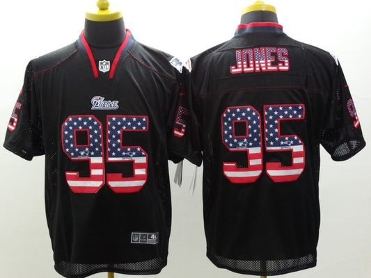 Men’s New England Patriots Chandler Jones #95 Black Jersey