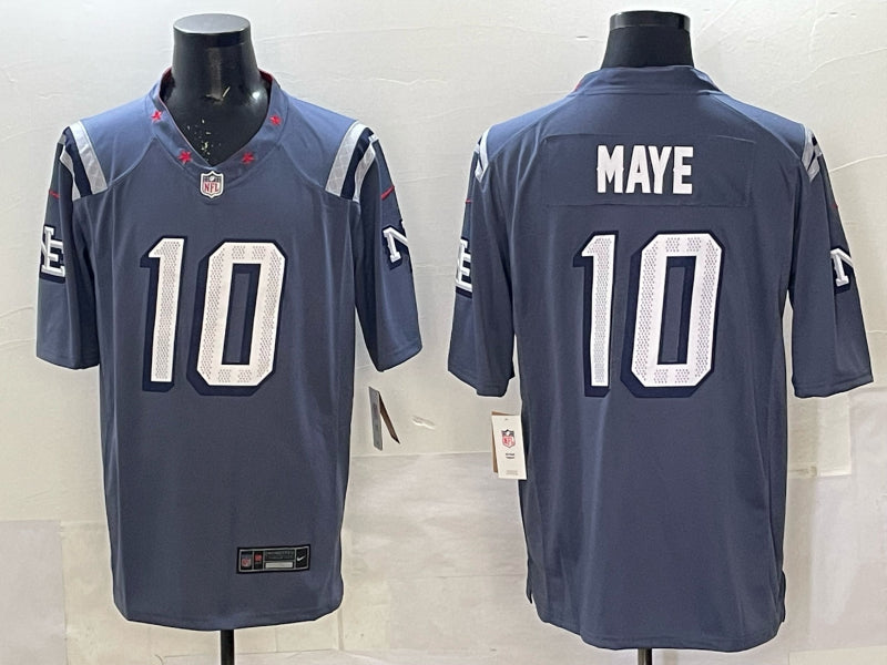Men's New England Patriots Drake Maye #10 Storm Blue 2025 Rivalries Collection Limited Jersey